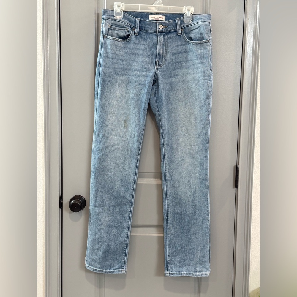 Lucky Brand Light Blue Mid Rise Straight Jeans EUC
